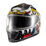 CAPACETE TEXX HAWK HUNGER FECHADO BRANCO E AMARELO (TAM 56)