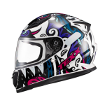 CAPACETE TEXX HAWK HUNGER FECHADO BRANCO E ROSA (TAM 56)