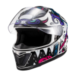 CAPACETE TEXX HAWK HUNGER FECHADO BRANCO E ROSA (TAM 56)
