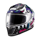 CAPACETE TEXX HAWK HUNGER FECHADO BRANCO E ROSA (TAM 56)