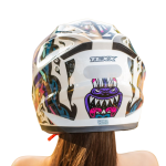 CAPACETE TEXX HAWK HUNGER FECHADO BRANCO E ROSA (TAM 56)