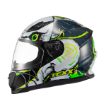 Capacete Texx Fechado Hawk Scream Verd Azul 56
