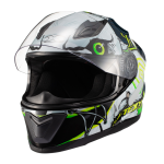 Capacete Texx Fechado Hawk Scream Verd Azul 56