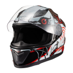 Capacete Texx Fechado Hawk Scream Verm 56