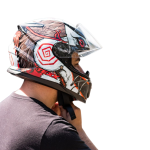 Capacete Texx Fechado Hawk Scream Verm 56