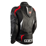 JAQUETA DE COURO TEXX SNIPER V2 MASCULINA PRETA E VERMELHA TAM 2G