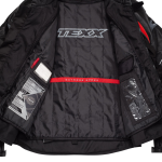 JAQUETA DE COURO TEXX SNIPER V2 MASCULINA PRETA E VERMELHA TAM 2G