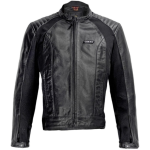 JAQUETA DE COURO P/ MOTOCICLISTA MASCULINA TEXX STORM PRETA TAM G