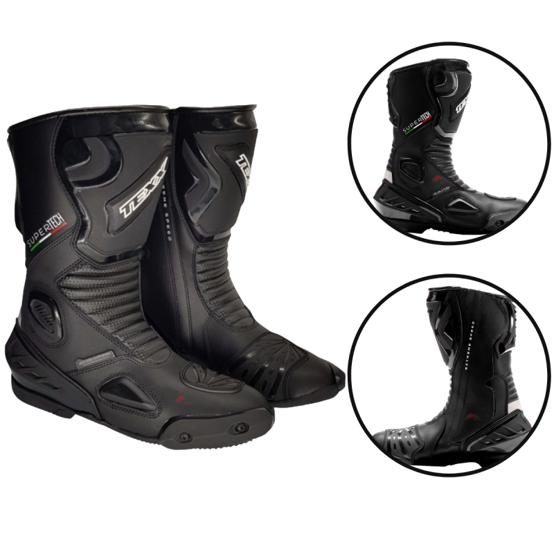 BOTA ESPORTIVA DE COURO TEXX SUPER TECH V2 PRETA (TAM 44)