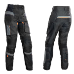 CALÇA P/ MOTOCICLISTA TEXX ARMOR FEMININA CINZA LARANJA TAM 40