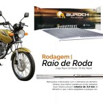 JOGO DE RAIO CROMADO 4,0mm DIANTEIRO HONDA CG 125 TITAN KS/ES/KSE/CARGO; HONDA CG 150 - FREIO A DISCO (36PÇS)