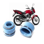 RETENTOR (PAR) HASTE VALVULA - VEDAMOTORS - (AZUL MOLA DUPLA) - HONDA BIZ CG 150 160, CRF 150F, CBX XR 250, CBX 750F, CG FAN (2009), CB/XRE 300 (2009)