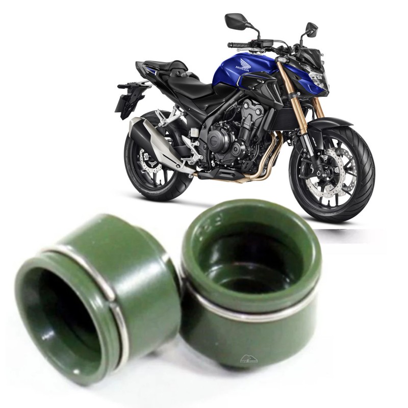 RETENTOR (PAR) HASTE VALVULA - VEDAMOTORS - HONDA CB 500 (98-03), CB 500R (14-24), YAMAHA FACTOR 125i (16-24), YS FAZER 150 (14-24)