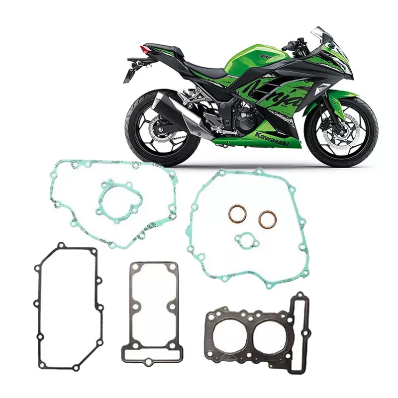 JOGO DE JUNTAS DO MOTOR COM BORRACHA - VEDAMOTORS - KAWASAKI NINJA 300 (13-18), Z 300 (15-19), VERSYS-X 300 (18-24)