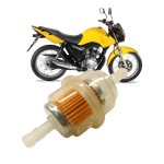 FILTRO DE COMBUSTIVEL  - VEDAMOTORS - PP TRANSPARENTE  (PCT 10 UN) - HONDA CG 125 (77-10), 150 (04-08), YAMAHA YBR 125 (02-11) 