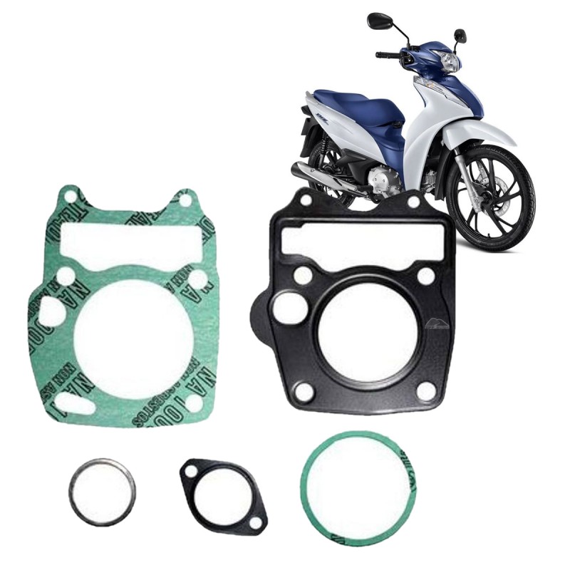 KIT SUPERIOR SEM BORRACHA - VEDAMOTORS - HONDA BIZ 125 (06-24) (CABECOTE ACO)