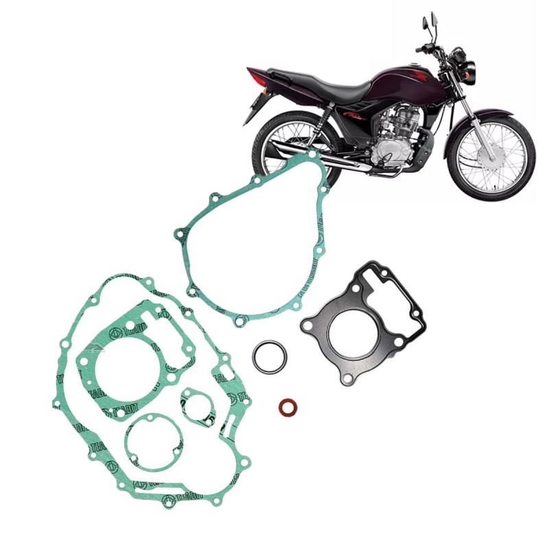 JOGO DE JUNTAS MOTOR SEM BORRACHA - VEDAMOTORS - HONDA CG 125 FAN (2009 - 2013)