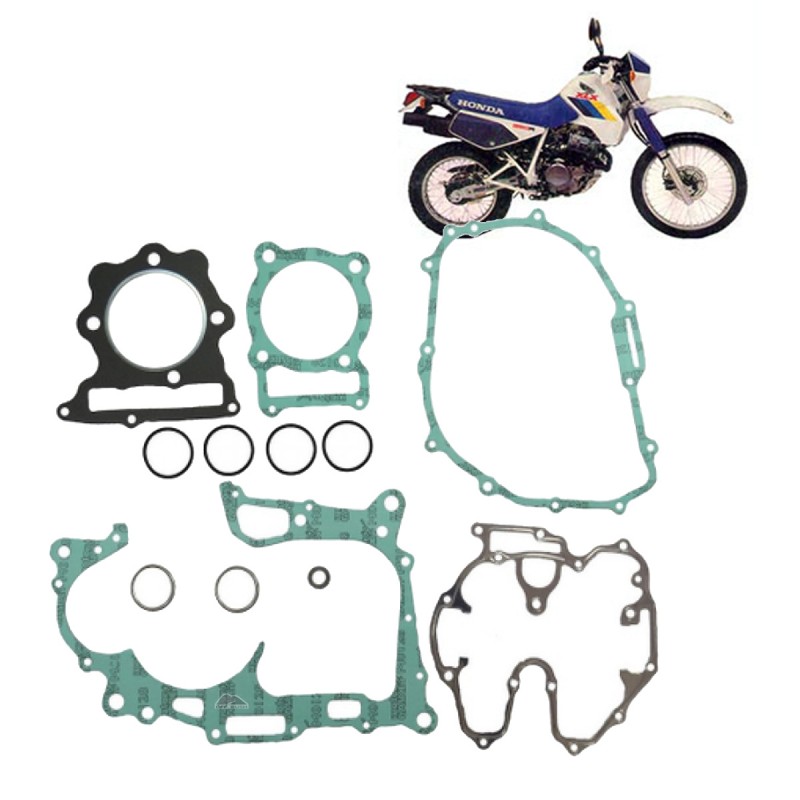 JOGO DE JUNTAS DO MOTOR COM BORRACHA - VEDAMOTORS - HONDA XLX 350R CABECOTE PRESPACK TAMPA VALVULA ALUMINIO