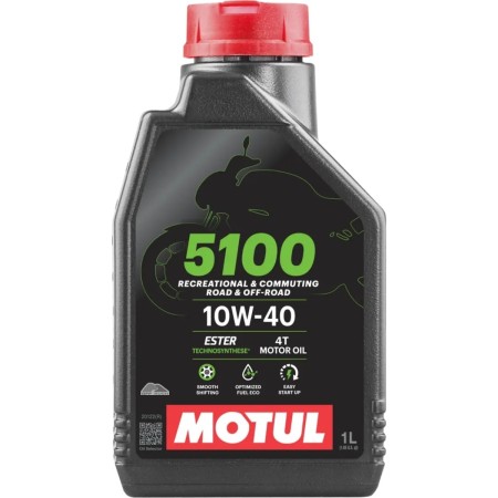 LUBRIFICANTE ÓLEO DE MOTOR - MOTUL - 5100 4T 10W40 - SEMI SINTÉTICO - 1 LITRO