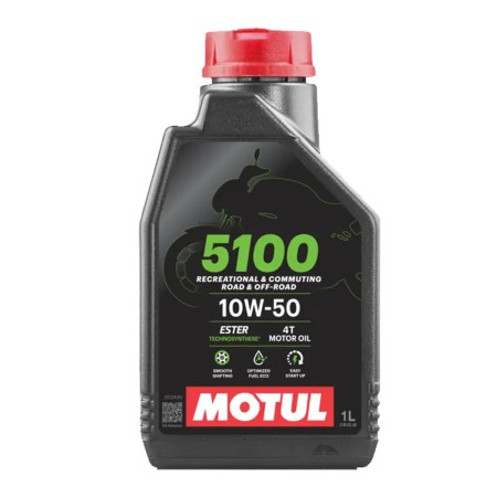LUBRIFICANTE ÓLEO DE MOTOR - MOTUL - 5100 4T 10W50 - SEMI SINTÉTICO - 1 LITRO
