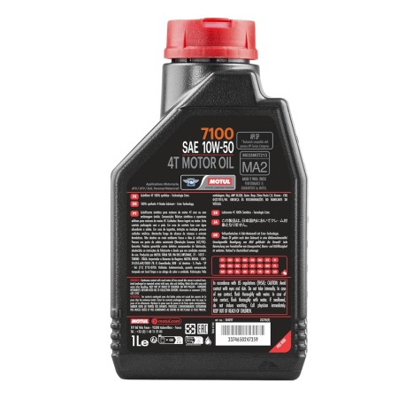 LUBRIFICANTE ÓLEO DE MOTOR - MOTUL - 7100 4T 10W50 - 100% SINTÉTICO - 1 LITRO LUBRIFICANTE ÓLEO DE MOTOR - MOTUL - 7100 4T 10W50 - 100% SINTÉTICO - 1 LITRO