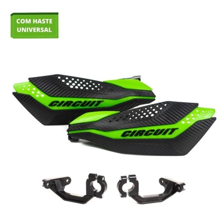 PROTETOR DE MÃO CIRCUIT - DAKAR - CARBONO COM VERDE - MODELO UNIVERSAL - BIG TRAIL - OFF ROAD - TRAIL MÉDIA - URBANAS PROTETOR DE MÃO CIRCUIT - DAKAR - CARBONO COM VERDE - MODELO UNIVERSAL - BIG TRAIL - OFF ROAD - TRAIL MÉDIA - URBANAS