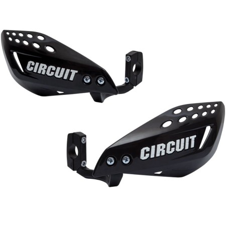 PROTETOR DE MÃO CIRCUIT - VECTOR - HASTE DE NYLON - PRETO E BRANCO - MODELO UNIVERSAL P/ TODO TIPO DE MOTO
