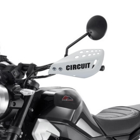 PROTETOR DE MÃO CIRCUIT - VECTOR - HASTE DE NYLON - BRANCO E PRETO - MODELO UNIVERSAL P/ TODO TIPO DE MOTO PROTETOR DE MÃO CIRCUIT - VECTOR - HASTE DE NYLON - BRANCO E PRETO - MODELO UNIVERSAL P/ TODO TIPO DE MOTO