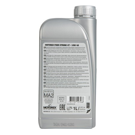 ÓLEO LUBRIFICANTE DE MOTOR MOTOREX 4T 10W40 SEMI SINTÉTICO ÓLEO LUBRIFICANTE DE MOTOR MOTOREX 4T 10W40 SEMI SINTÉTICO