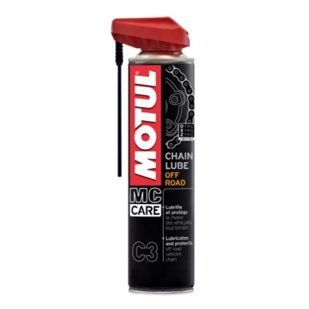 SPRAY LUBRIFICANTE DE CORRENTES MOTOS OFF ROAD MOTOCROSS TRILHA TRIAL RALLY - MOTUL - C3 CHAIN CLEAN - 400 ML SPRAY LUBRIFICANTE DE CORRENTES MOTOS OFF ROAD MOTOCROSS TRILHA TRIAL RALLY - MOTUL - C3 CHAIN CLEAN - 400 ML