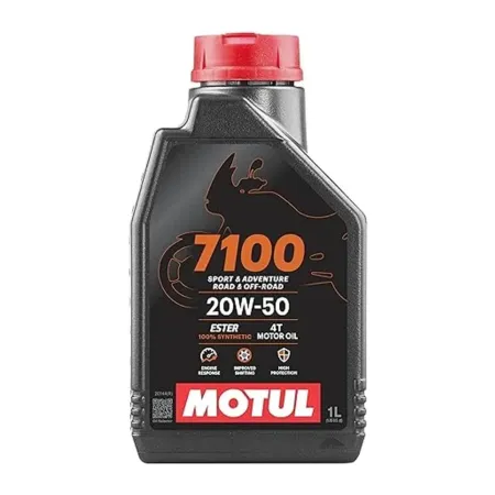 LUBRIFICANTE ÓLEO DE MOTOR - MOTUL - 7100 4T 20W50 - 100% SINTÉTICO - 1 LITRO