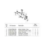 ESCOVA DO MOTOR DE PARTIDA COM SUPORTE - CONDOR -  HONDA CG 150 ES/ESD (2006-2008), BROS 150 (2006-2018), BROS 125 (2013-2018), CG 125 (2009-2018) 