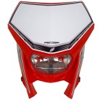 FAROL COM CARENAGEM OFF ROAD UNIVERSAL VERMELHO - SEM LAMPADA